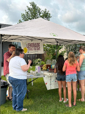 The weather was hot & humid -- perfect for cooling down with lemonade!